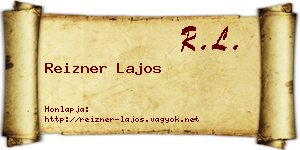 Reizner Lajos névjegykártya
